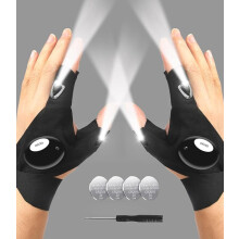 LED Flashlight Gloves, Gifts for Men Him Boyfriend Husband, Cool Gadget Finger Lights Waterproof