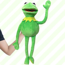 Frog Hand Puppet - Soft Wooden Plush Doll for Kids and Adults, 24 Inches Tall