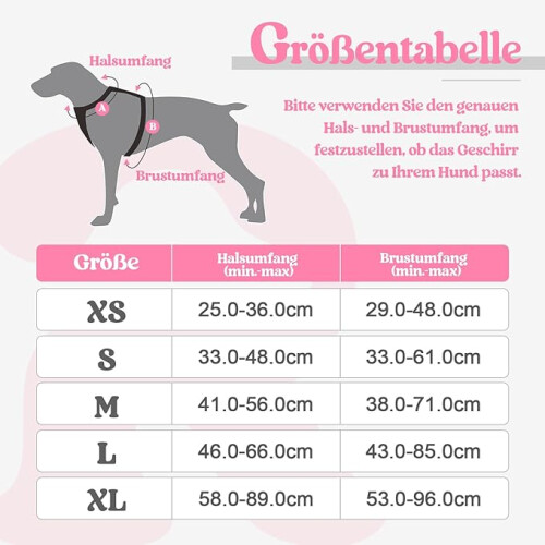 Dog Harness for Medium Dogs, Anti-Pull Dog Harness with Control, No-Pull, Adjustable Harness Pink, XL 1