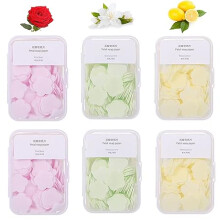 600 Tablets Soap Sheets, Disposable Paper Soap, Soap with Plastic Box, 100 Pieces Soap Sheets/Each Box, for Outdoor, Camping, Hiking(6 Boxes)
