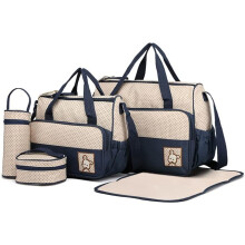 Set of 7 Baby Changing Bag Nappy Bag Handbag Shoulder Bag Bottle Holder with Changing Mat m