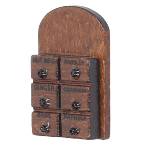 1/12 Miniature Wall Spice Rack Kitchen Home Life