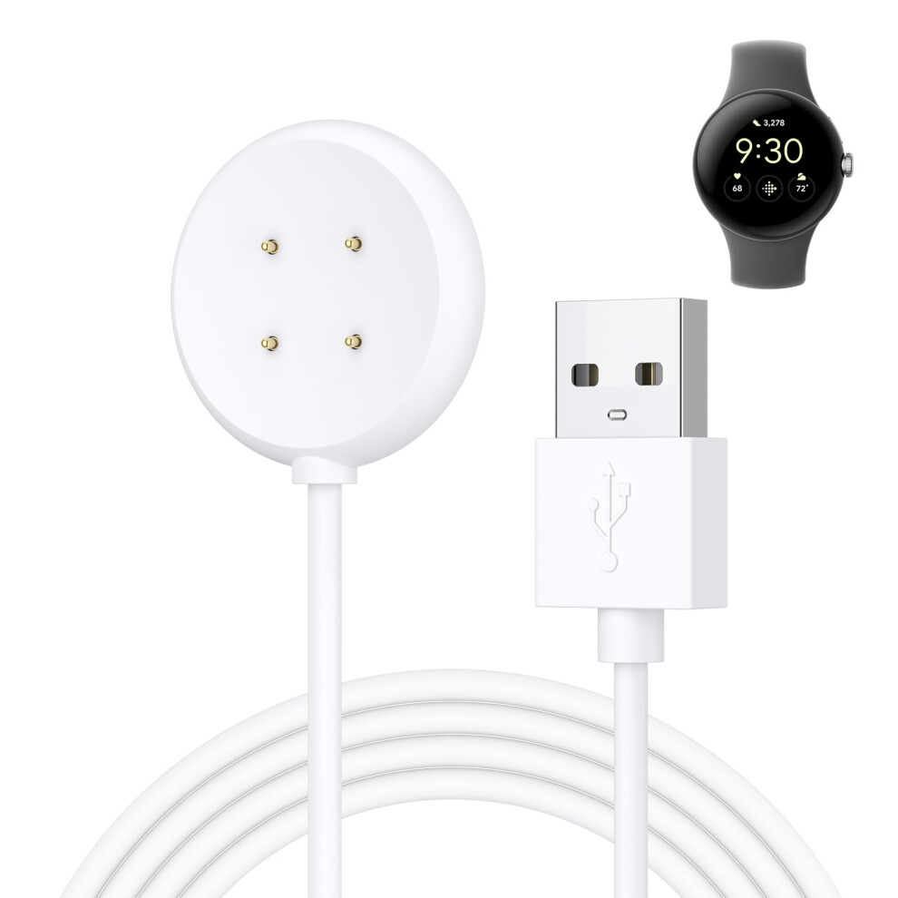 Charging Cable For Google Pixel Watch 2, Usb Dock Charger Cable, Compatible With Pixel Watch 2 Model White 6038364943538