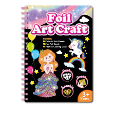 (Princess) Magic Art Sticker Book Children Princess Animal Handmade DIY Coil Book Colorful Painting Magic Art Painting