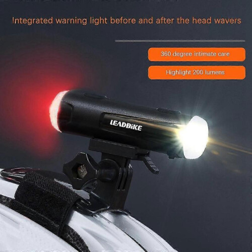 Bicycle Helmet Light Front Tail Light Integrated Riding Helmet Light USB Charging New Helmet Light 1