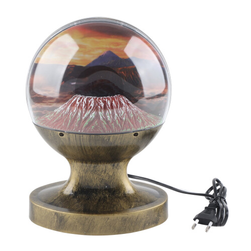Volcano Landscape Lamp Retro Clear Surface Texture