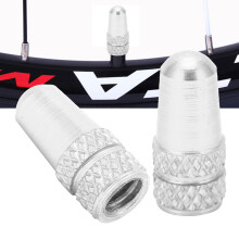 Aluminiumlegierungs-Fahrradventilkappen 2 Stück Silber für Presta-Ventilauslässe