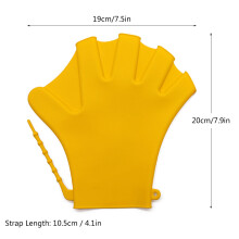 Fitness Wasserdichte Schwimmhandschuhe mit Netz, Taucherhandschuh aus Silikon, Größe XL, Rot