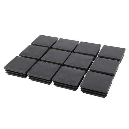 50mm x 50mm Plastic Square End Blind Plugs Cap Pipe Inserts 12pcs 1