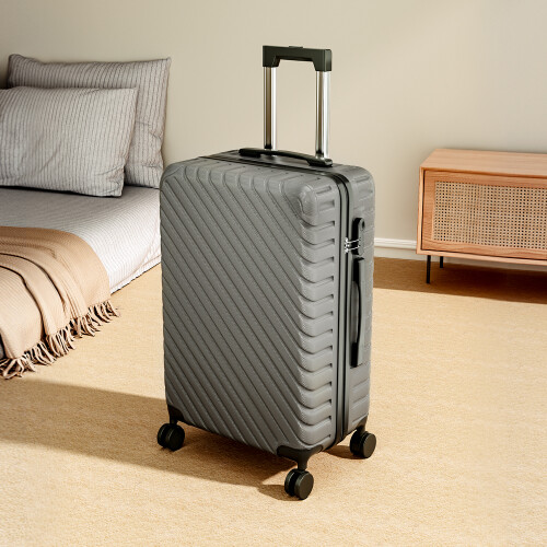 Living And Home 20 Inch Lightweight Hardside Travel Suitcase, Silver 1