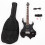 Flame Electric Guitar HSH Pickup Shaped W/ Strap Picks Shake Cable Black 14