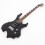 Flame Electric Guitar HSH Pickup Shaped W/ Strap Picks Shake Cable Black 12