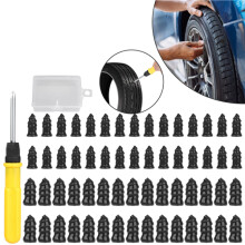 Car Vacuum Tire Repair Nail Rubber Screw Nails+ Screwdriver Tool Set
