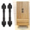 2PCS Door Handle Heavy Duty Smooth Surface Black 12