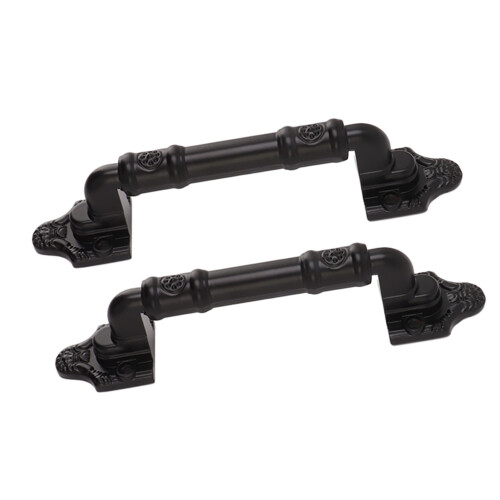2PCS Door Handle Heavy Duty Smooth Surface Black 2