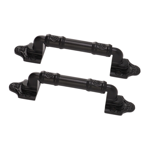 2PCS Door Handle Heavy Duty Smooth Surface Black 1