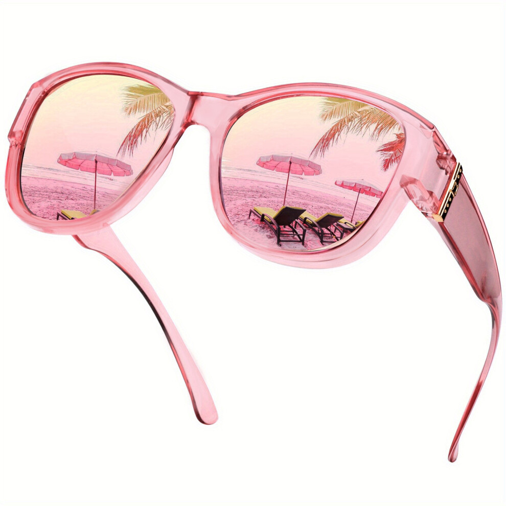 (F) Fit Over Glasses Polarised Sunglasses Wrap Around Mens Womens Driving Glasses