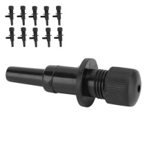 10 Stück Plastik Aquarium Kontrollventile, 3 mm Innendurchmesser, Schwarz