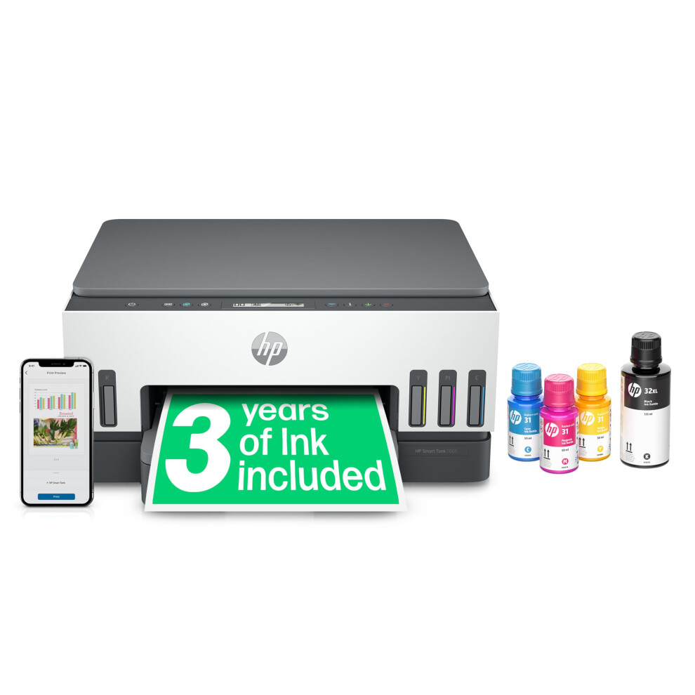 Hp Smart Tank 7005 All In One Printer | Perfect For Home | Colour | Wi
