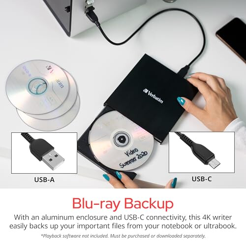 Verbatim Verbatim Blu-Ray DVD-Drive 43888 - External - Black 2