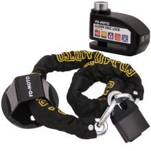 (1.2m, Black) FD-MOTO Motorcycle Chain Lock & Ground Security Motorcycle Lock & Alarm Brake Disc Lock With Cable