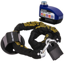 (1.2m, Blue / Black) FD-MOTO Motorcycle Chain Lock & Ground Security Motorcycle Lock & Alarm Brake Disc Lock With Cable