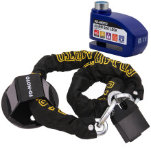 (1.2m, Blue) FD-MOTO Motorcycle Chain Lock & Ground Security Motorcycle Lock & Alarm Brake Disc Lock With Cable
