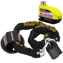 (1.2m, Green / Black) FD-MOTO Motorcycle Chain Lock & Ground Security Motorcycle Lock & Alarm Brake Disc Lock With Cable