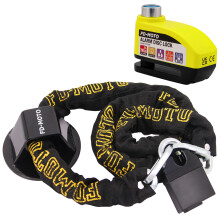 (1.8m, Green / Black) FD-MOTO Motorcycle Chain Lock & Ground Security Motorcycle Lock & Alarm Brake Disc Lock With Cable