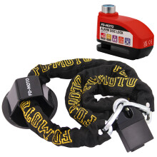 (1.8m, Red / Black) FD-MOTO Motorcycle Chain Lock & Ground Security Motorcycle Lock & Alarm Brake Disc Lock With Cable