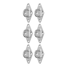 6 pezzi gancio di montaggio per piastra oculare, 6 mm / 0,24 in, acciaio inossidabile