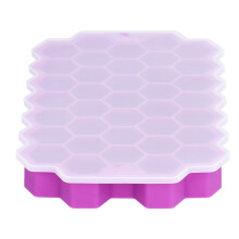 Stampo per ghiaccio viola con 37 cubetti 12x20 cm 1,3x1,8 cm