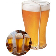 4 In 1 Beer Glasses Mug Set Super Schooner Cup Separable 4 Part Beer Cup Stein Party Mug