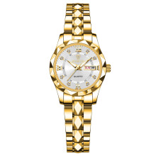(Women's style - all gold - white face) Ladies' watches, female students' fashionable luminous watches, women's light luxury quartz wristwatches