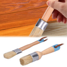 2 Stück 1 Zoll Kreide- & Wachs-Pinsel-Set für Möbel DIY Wohnkultur