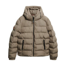 Giacca Puffer Sportiva con Cappuccio Superdry - Beige Rameau