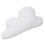 Cloud Throw Pillow Cute White 15in Long Short 3