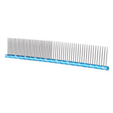 Edelstahl-Hund- und Katzenhaarbürste 19cm Blau Tangle-Entferner