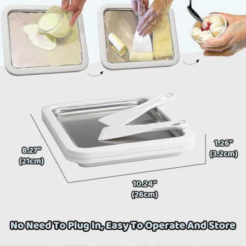 Ice Plate for Making Ice Cream, Rolled Ice Cream Maker,Ice Rolls Plate for Rolling Ice Yourself 1