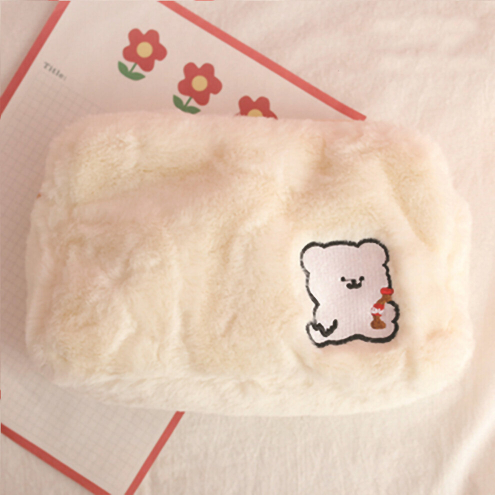 Plush Makeup Bag Cute Fluffy Cosmetic Organization