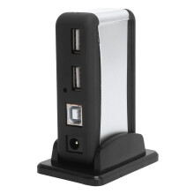 Hub USB a 7 porte USB 2.0 480 Mbps ABS nero 5V1A