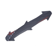 Wasserfester Fahrradrahmenschutz - Carbonfaser-Textur 10x5cm