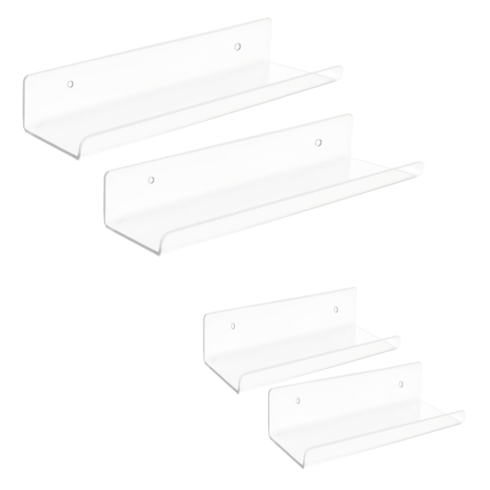 4Pcs Multipurpose Floating Bookcase Hanging Shelves For-Clear 7695000000438