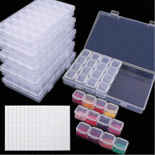 28 Grid Diamond Painting Box Plastic Storage Box 5d Diamond Embroidery Accessories Storage Box, Nail Diamond, Bead Storage