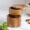 Convenient Wood Salt Cellar Spices Box Moisture-1 layer 1 grid 5
