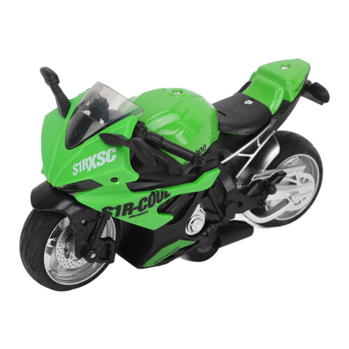 Kids Pull Back Motorcycle Toy Sound Light Effects 2