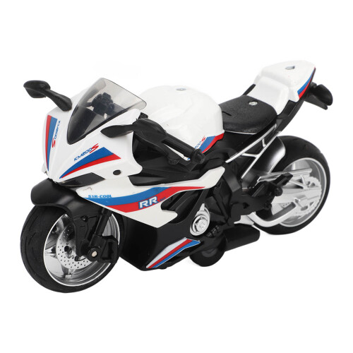 Kids Pull Back Motorcycle Toy Sound Light Effects 2