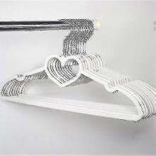 (style 1, white) 20 Pcs Heart Hangers Clothing Hangers Ideal For Everyday Standard Use
