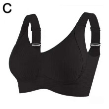 (Black L) Adjustable Seamless Breastfeeding Bra forWomen Comfortable&Breathable Underwear