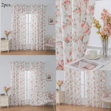 (multicolor, 26.77*94.99in/68*240cm, 2pcs) Floral Print Window Curtain, 2 Counts Simple Casual Window Drapes, Window Screen for Home Living Room Bedroom Kitchen, Room Decor, Home